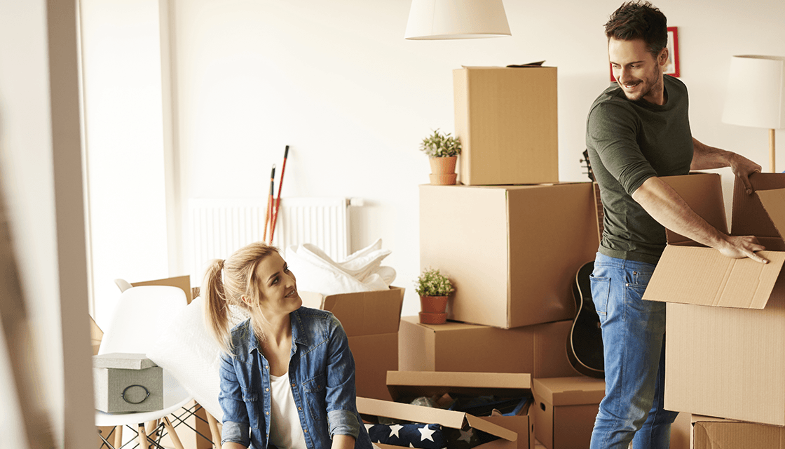 Family relocating to a new home and destination