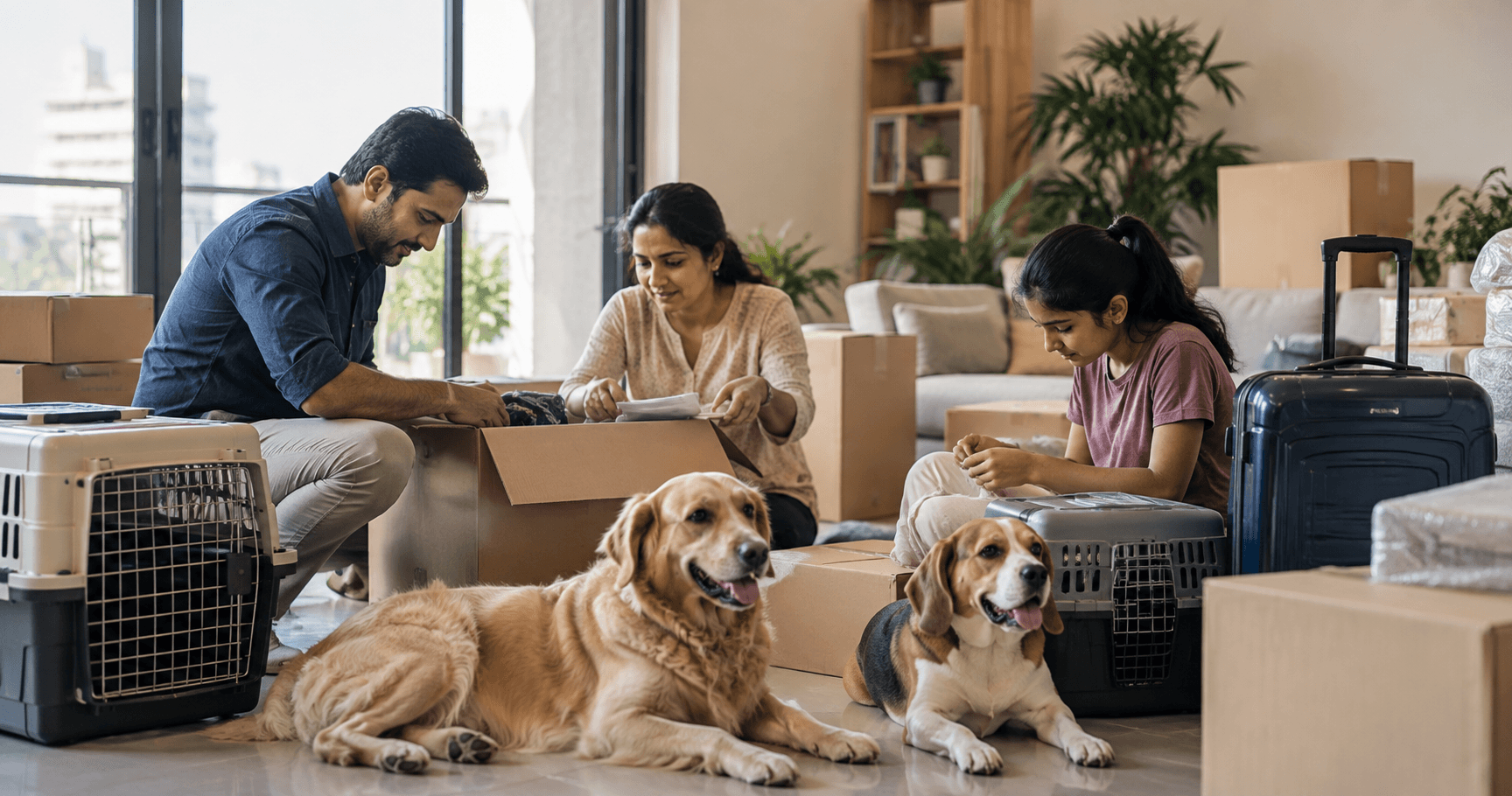 Family relocation from Bangalore to Frankfurt with pet relocation support